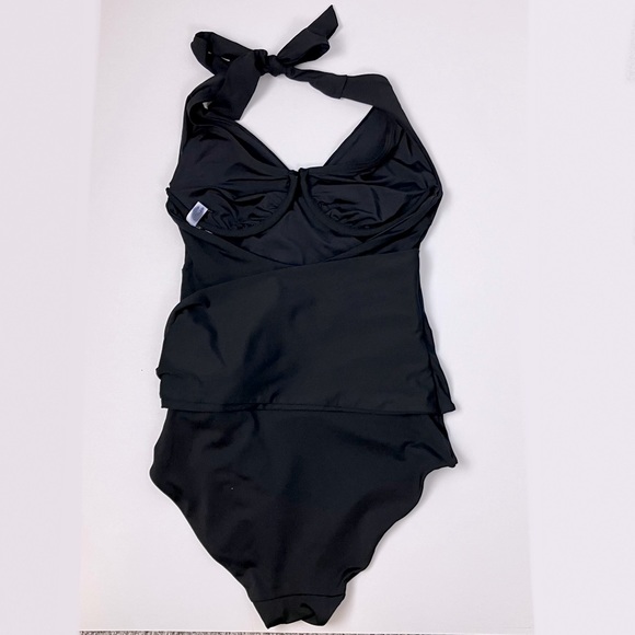 Onia Elena Tie Front One Piece Swimsuit in Black - Picture 6 of 12